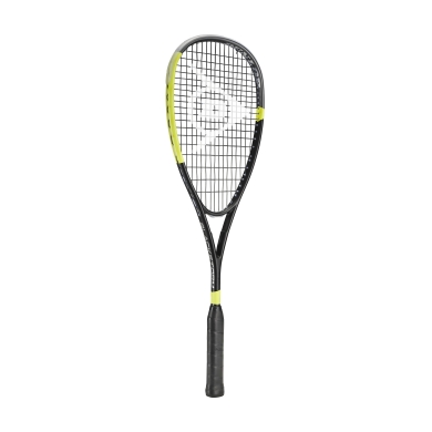 Dunlop Rakieta do squasha Blackstorm Graphite 125g/lekko grifflastig 2023 czarna/żółta - naciągnięta -